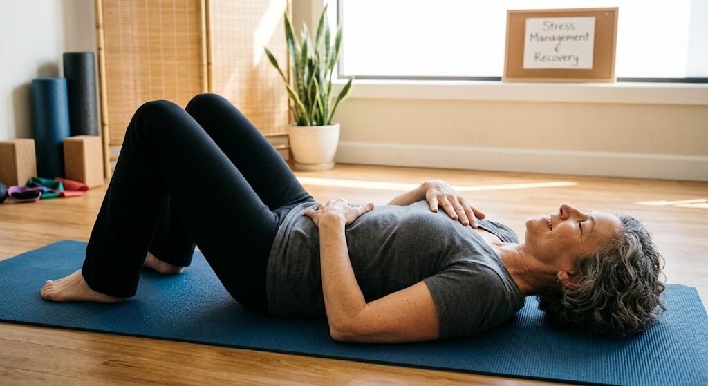 A fitness coach demonstrating a deep