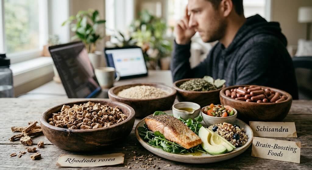 A healthy meal featuring salmon