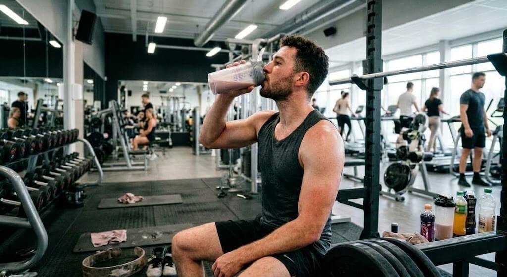 A person in a gym environment, 