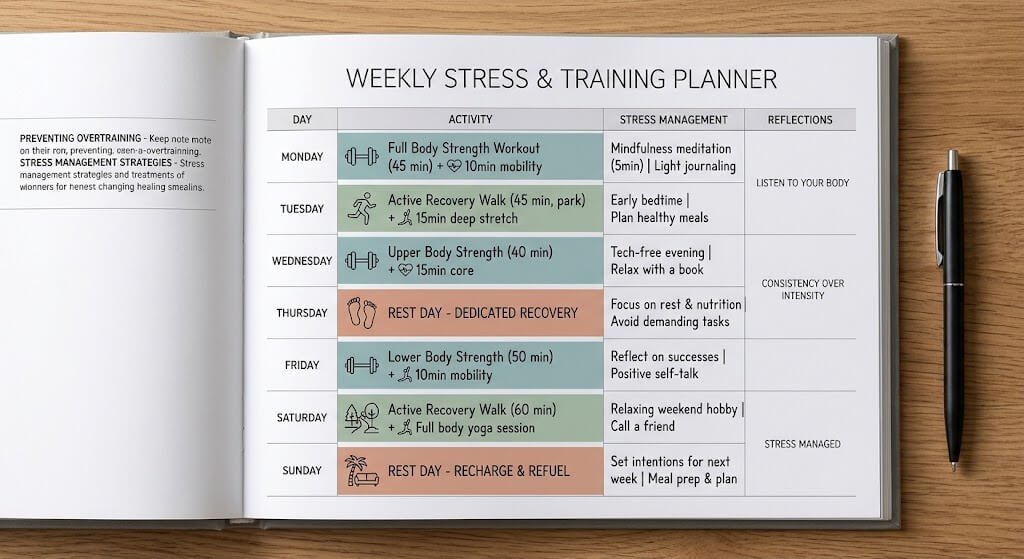 A weekly planner layout showing