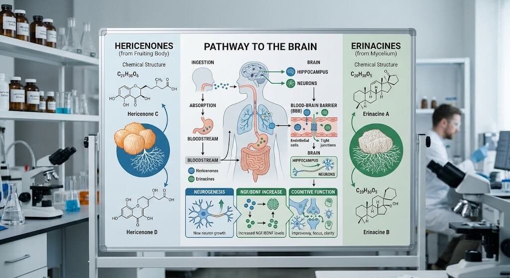 An infographic showing the chemical structures