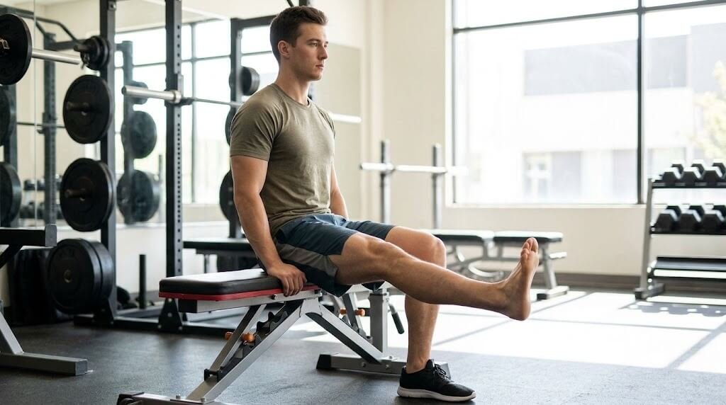  Athlete demonstrating a seated sciatic nerve 