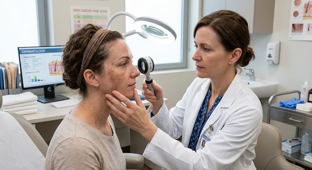 Dermatology consultation image showing a