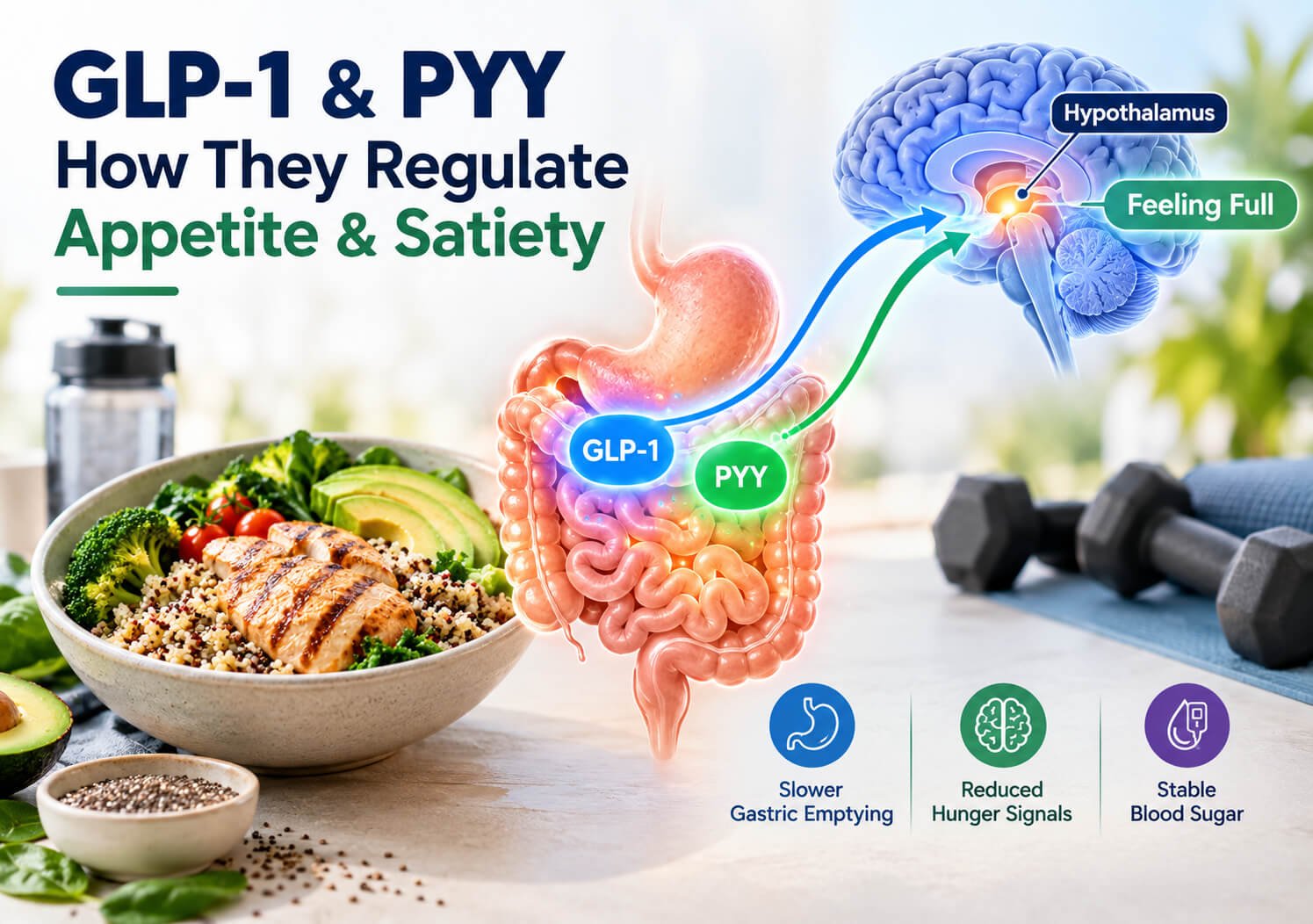 How Do GLP-1 and PYY Regulate Appetite and Satiety