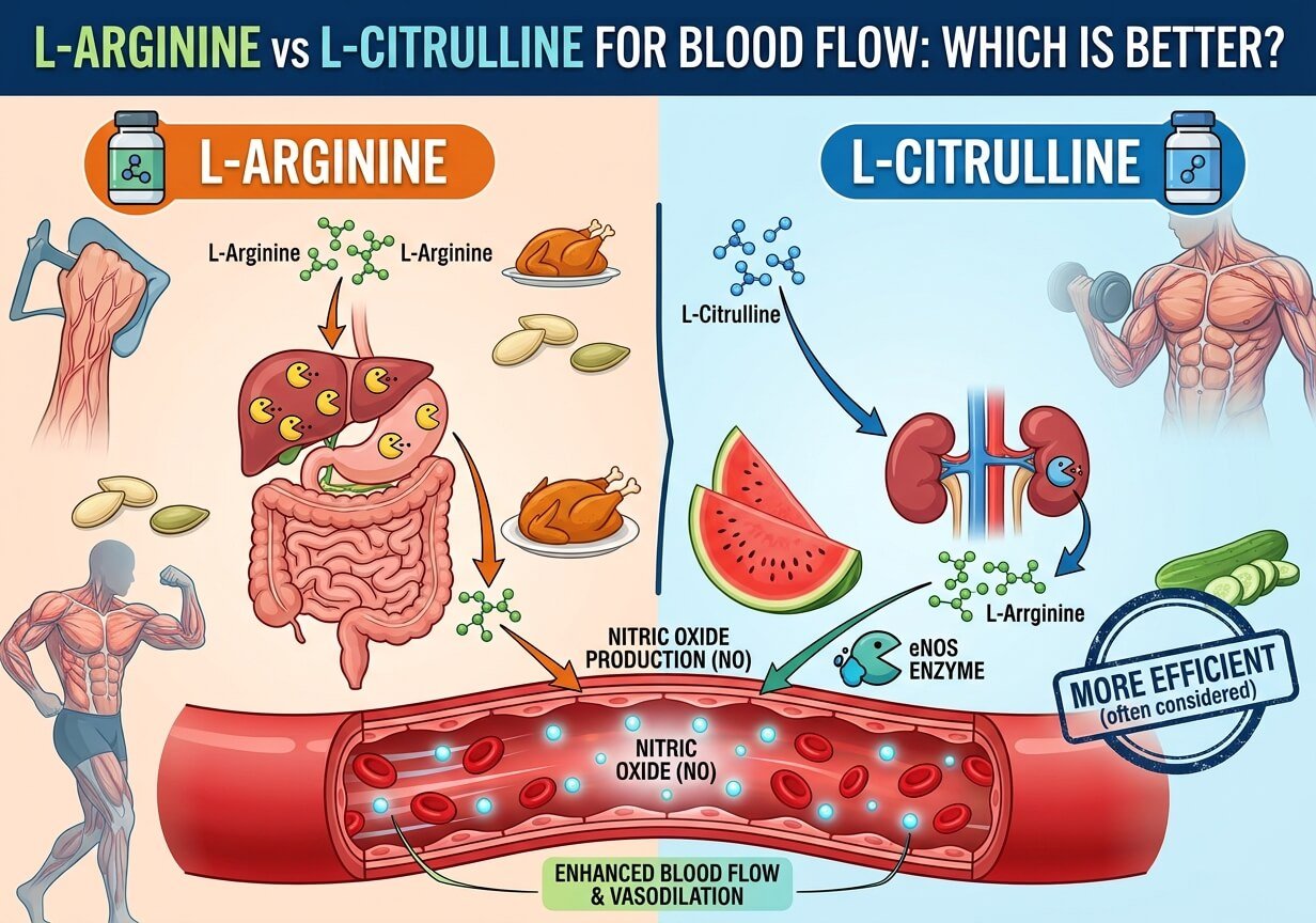 L-Arginine vs L-Citrulline for Blood Flow Which Is Better