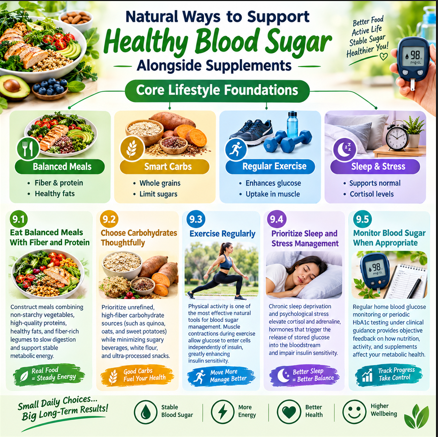 Natural Ways to Support Healthy Blood Sugar Alongside Supplements