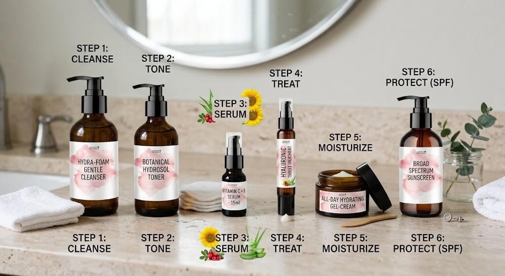Step-by-step arrangement of daily