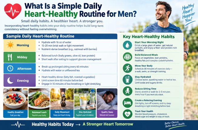 What Is a Simple Daily Heart-Healthy Routine for Men