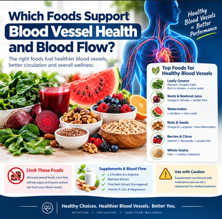 Which Foods Support Blood Vessel Health and Blood Flow