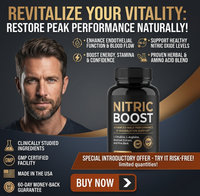 Nitric Boost: Supporting Circulation, Vascular Wellness & Daily Vitality.