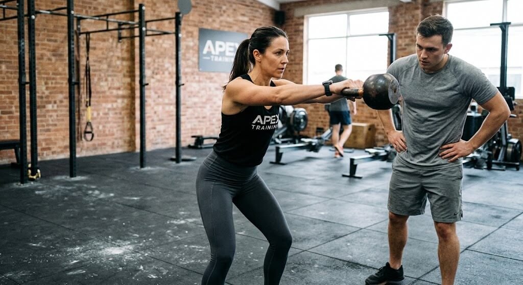 rainer demonstrating proper hip-hinge 