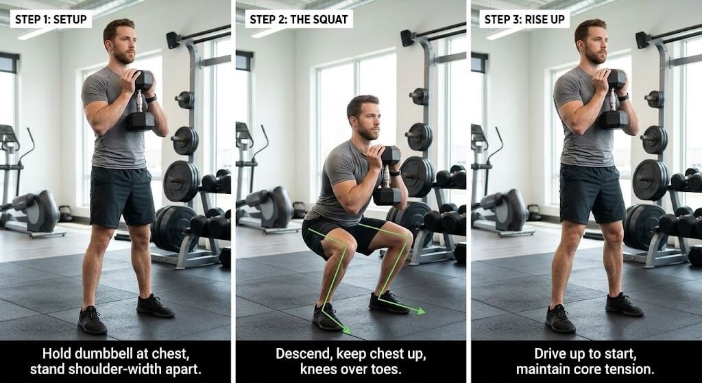 tep-by-step breakdown of a coach performing 